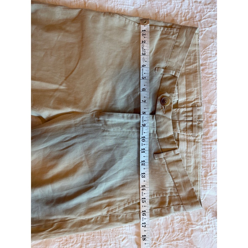 Proper Cloth Beige Stretch Linen Blend Chino Pants Tessuti di Sondrio 31.5x29.5 - Picture 4 of 7